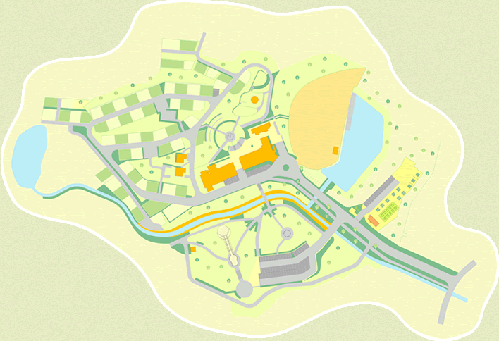 西脇市日本のへそ日時計の丘オートキャンプ場　園内マップ